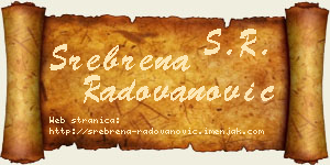 Srebrena Radovanović vizit kartica